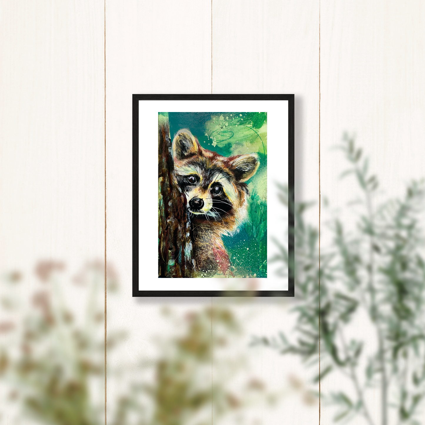 Raccoon Fine Art Print - 8x10 Inches